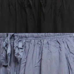 Clora Creation Women Black & Grey Solid Wide Leg Palazzos image 4