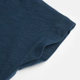 METRO KIDS COMPANY Navy Blue Extended Sleeves Pure Cotton Crop Top image 3