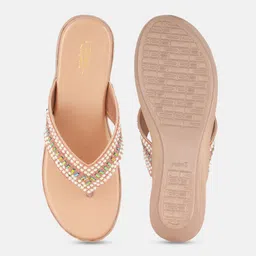 Anouk Women Embellished Round Toe Wedge Sandals image 2