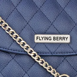 FLYING BERRY Blue Solid Sling Bag image 5