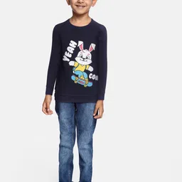 Wyld Sprog Boys Navy Blue Printed Sweatshirt image 2