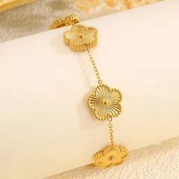 MYKI Stainless Steel Gold-Plated Link Bracelet image 3