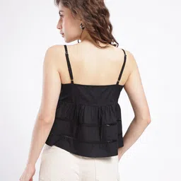 glitchez Flirty Flare A-Line Crop Top image 3