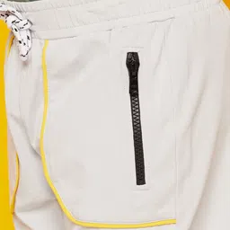 SPUNKIES Boys White Solid Organic Cotton Joggers image 3