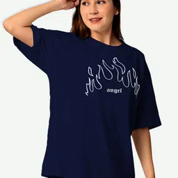 STATUS MANTRA Typography Printed Oversized T-shirt image 3