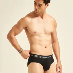 URBAN ADVENTURE Ultra Soft Basic Briefs 1UAM-014(BLACK) image 4