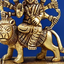 Exotic India Religious Eight Armed Blessing Goddess Durga Idol Showpiece image 5