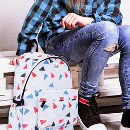 Genie Unisex Geometric Print Medium Casual Backpack -20L image 4