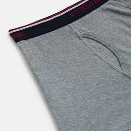 U.S. Polo Assn. Men Grey Solid Cotton Trunk I667-003-P1 image 5