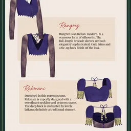 Leeza Store Blue Zari Silk Blend Banarasi Saree image 5