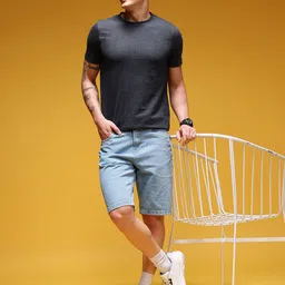 HERE&NOW Solid Regular Fit T-shirt image 4