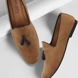 FAUSTO Men Velvet Lightweight Tassels Loafers-picture-20