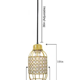 Homesake Yellow Textured Hanging Pendant Lamp image 3