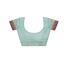 Satrani Striped Embroidered Pure Chiffon Saree image 3