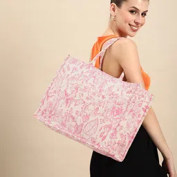 DressBerry Floral Printed Oversized Shopper Tote Bag-picture-15