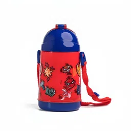 Marvel Red & White Typography Printed Smart Vacuum Water Bottle 450 ml image 2