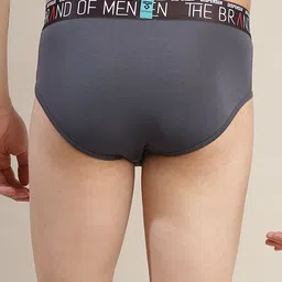 DISPENSER Pack Of 2 Stretchable Mid-Rise Basic Briefs- S4-Brief-Grey-Wine-M image 5