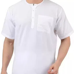 fashtastic Men's Cotton Halfsleeve Short Kurta for Summer image 4