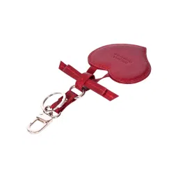 Sassora Genuine Leather Heart Shape Women Red Key Case (S) image 4