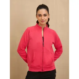 NYKD By Nykaa Cozy Fleece Zippered Jacket -NYLE704-Red image 1