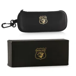 Royal Son Black Polarized Steampunk Round Sunglasses image 3