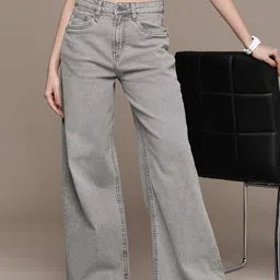 The Roadster Lifestyle Co. Women Wide Leg Stretchable Baggy Jeans-image-56
