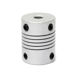 6.35mm x 8mm Aluminum Flexible Coupling Vibration Dampening Motor Coupler For Shaft Connection - RS74686.35mm x 8mm Aluminum Flexible Coupling Vibration Dampening Motor Coupler For Shaft Connection - RS7468 image 1
