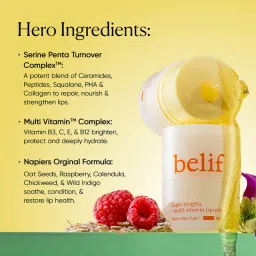 belif Superknight Multi Vitamin Lipcerin Korean Lip Mask, Scrub & Glowy Balm With Ceramide & Peptide image 4