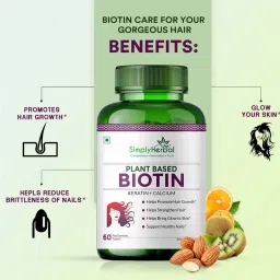 Simply Herbal Biotin Tablets With Calcium Natural (60 tablets) image 4