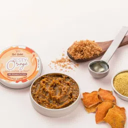 Nat Habit Zesty Orange Lip Scrub for dark lips, Lightening Lip Mask for Pigmentation, Discoloration image 4