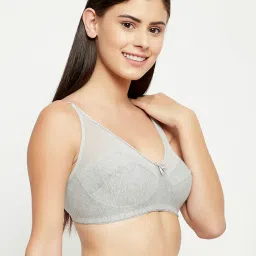 Clovia Grey Non Wired Non Padded Full Coverage Bra image 4