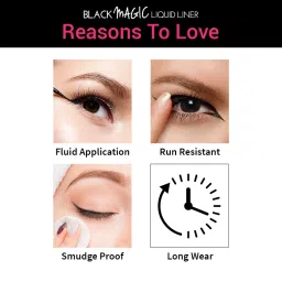 Nykaa Cosmetics Black Magic Range Eye Look Combo - Kajal + Liquid Eyeliner + Mascara image 5