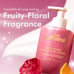 MCaffeine Sweet Escape Perfume Body Lotion With Niacinamide & Cocoa Butter Fruity Floral Fragrance image 4