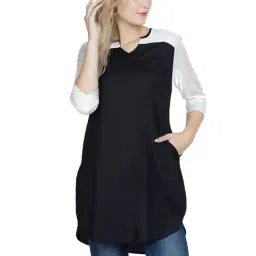 PATRORNA Black & White Color-Block Tunic-picture-15