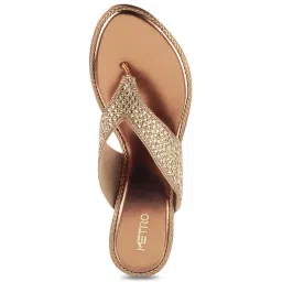 Metro Women's Golden Thong Sandals image 3