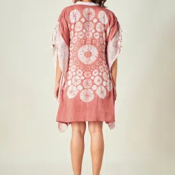 The Kaftan Company Peach Printed Kaftan Dress image 2