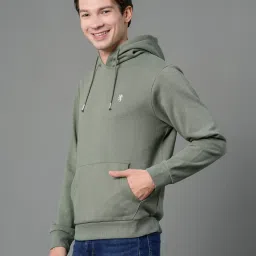 Red Tape Olive Regular Fit Hooded Sweatshirt image 3