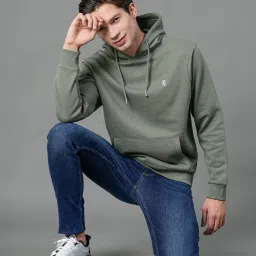 Red Tape Olive Regular Fit Hooded Sweatshirt image 5