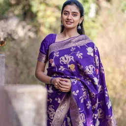 VILLE FASHION Woven Design Zari Art Silk Kanjeevaram Saree-picture-26