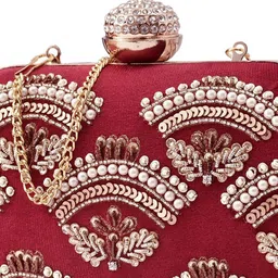 FOR THE BEAUTIFUL YOU Embellished Box Clutch image 3