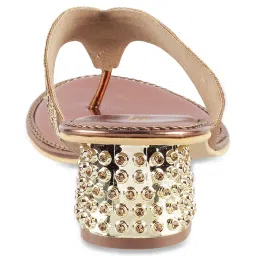 Metro Women's Golden Thong Sandals image 5