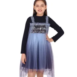 Cutecumber Kids Navy Embellished Dress-image-14