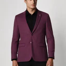 Van Heusen Purple Slim Fit Blazer-image-2