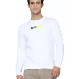 Allen Solly Sport White Cotton Regular Fit Logo Printed Sweatshirt-picture-31