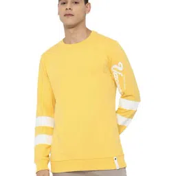 Forever 21 Yellow Striped Sleeves Sweatshirt-picture-15