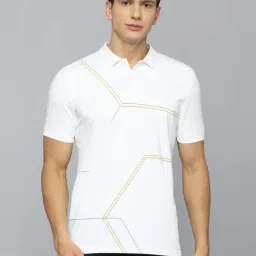 Louis Philippe Sport White Cotton Slim Fit Printed Polo T-Shirt-picture-12