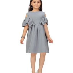 Aarika Kids Grey Regular Fit Dress-picture-20