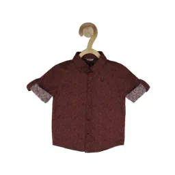 Allen Solly Kids Brown Printed Full Sleeves Shirt-image-16