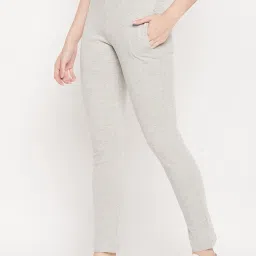 MADAME M Secret Grey Cotton Mid Rise Track Pants image 3