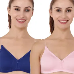 Floret Multicolor Non Wired Non Padded T-Shirt Bra (Pack Of 2) image 1